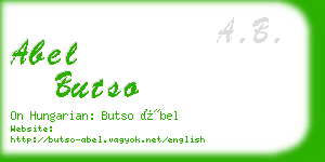 abel butso business card